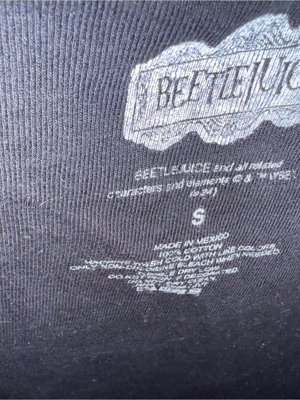 Women’s size small bettlejuice - 'Strange and Unusual' tee - Picture 3 of 3